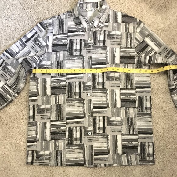 Vintage Blast Modern Bauhaus Mother of Pearl Button Down Dress Shirt - Picture 10 of 14